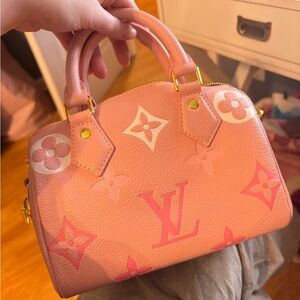 Pink Empriente Monogram Speedy Bag with Gold Hardware